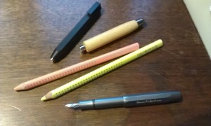 My current editing/writing tools of choice. Yes, I still love the Conway Stewart, but I dare take these ones out with me daily!